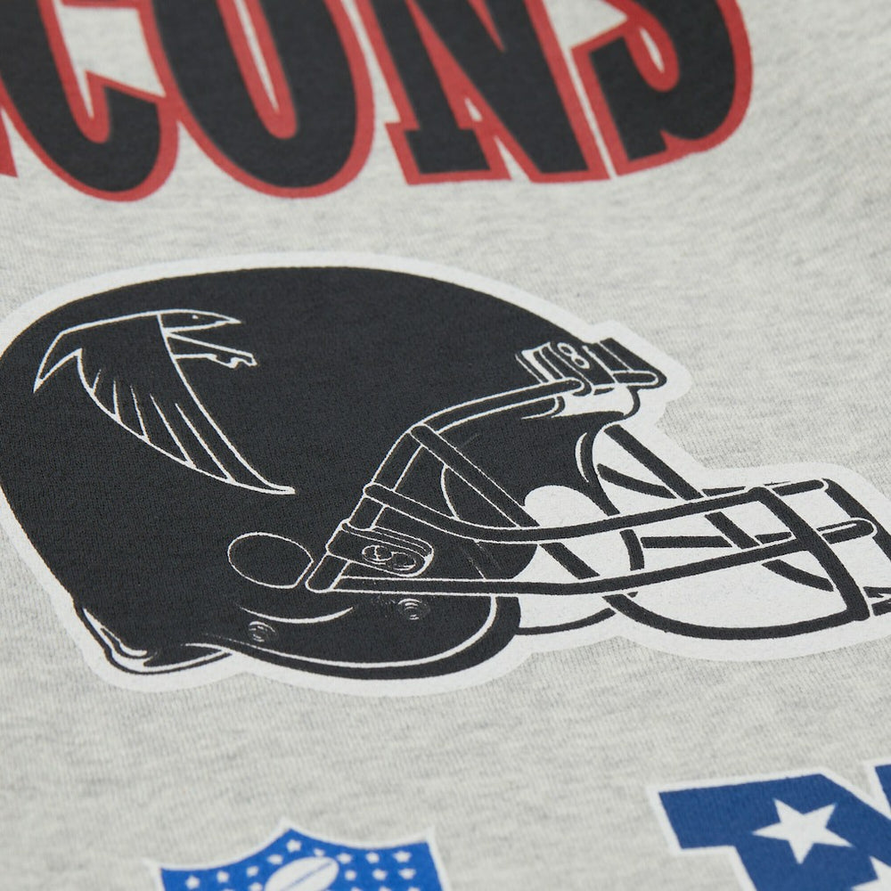 Atlanta Falcons All Over Print Vintage Fleece Crewneck Sweatshirt - Heather Gray Sweatshirts