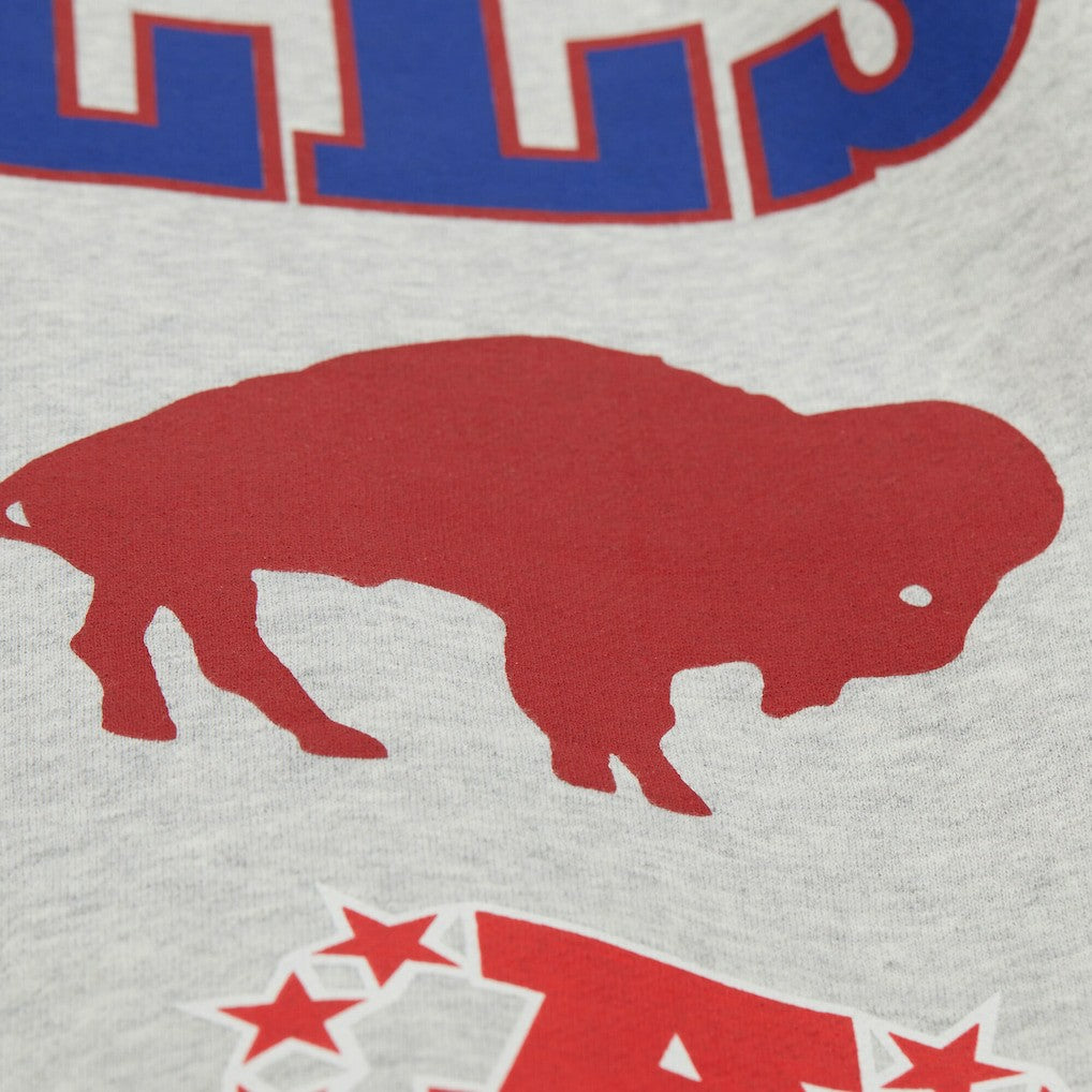 Buffalo Bills All Over Print Vintage Fleece Crewneck Sweatshirt - Heather Gray Sweatshirts