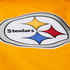 Pittsburgh Steelers Tie Breaker Vintage Logo Lightweight Anorak Half-Zip Windbreaker - Gold/Black Windbreaker