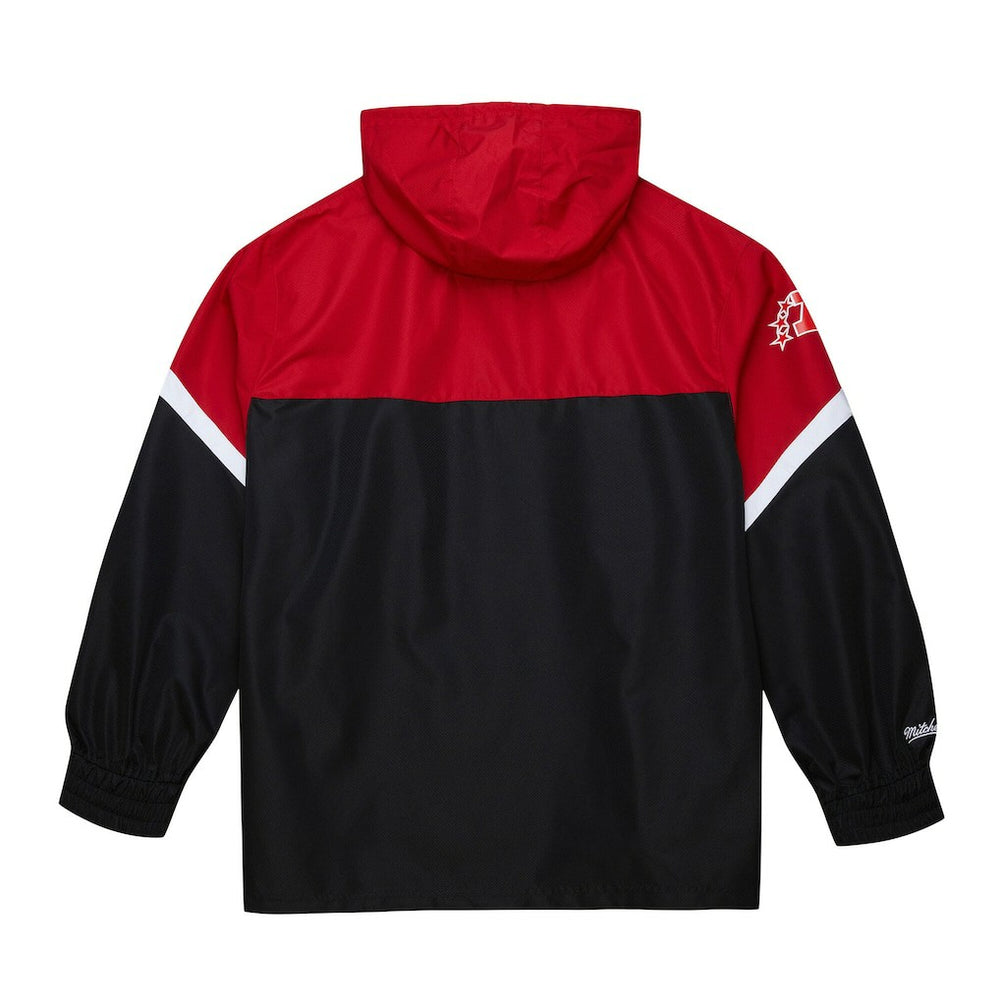 Kansas City Chiefs Tie Breaker Vintage Logo Lightweight Anorak Half-Zip Windbreaker - Red/Black Windbreaker