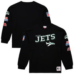 New York Jets Training Camp Vintage Logos Long Sleeve T-Shirt - Black T-shirts