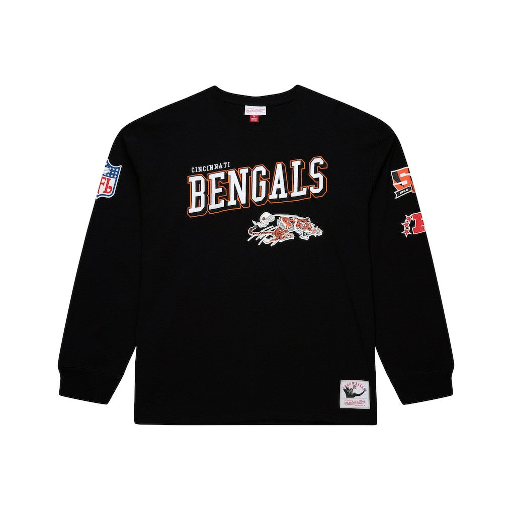 Cincinnati Bengals Training Camp Vintage Logos Long Sleeve T-Shirt - Black T-shirts