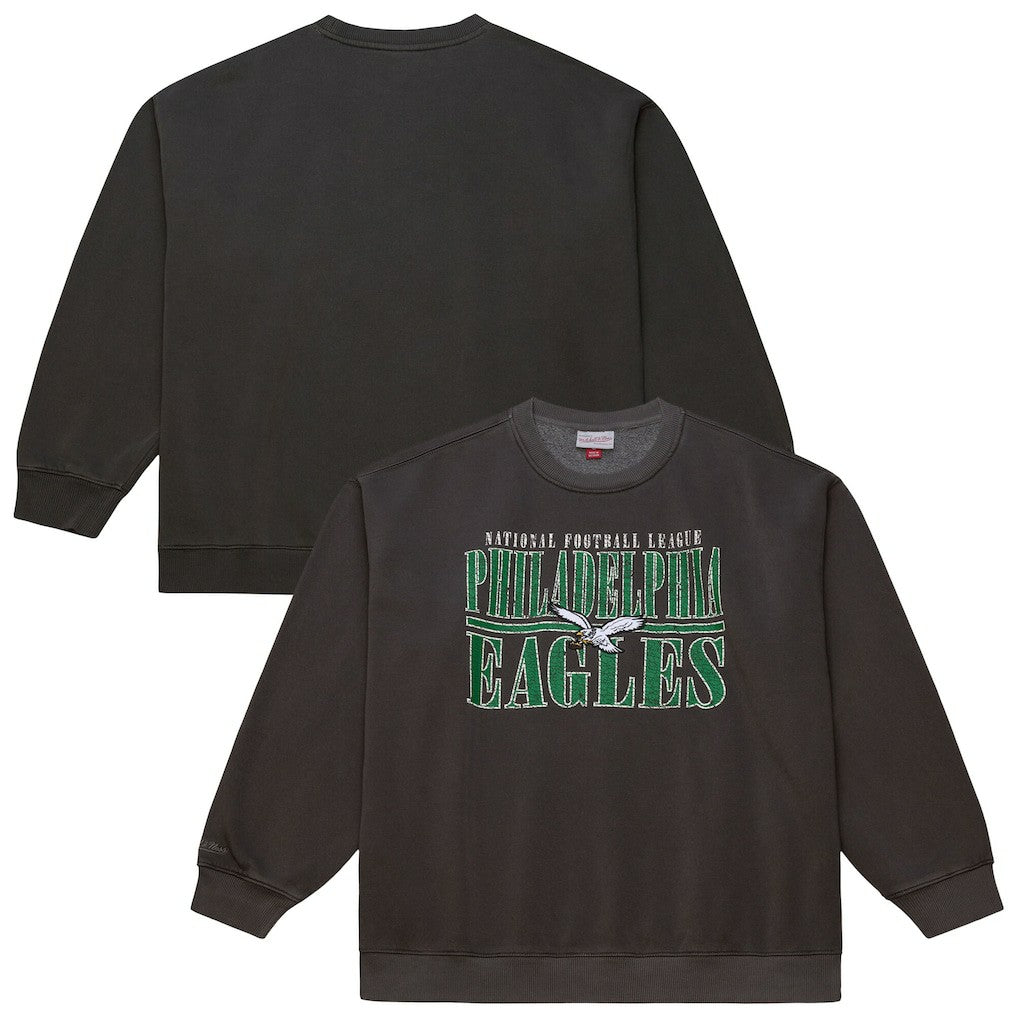 Philadelphia Eagles Downtown Crew Vintage Logo Sweatshirt - Black Sweatshirts