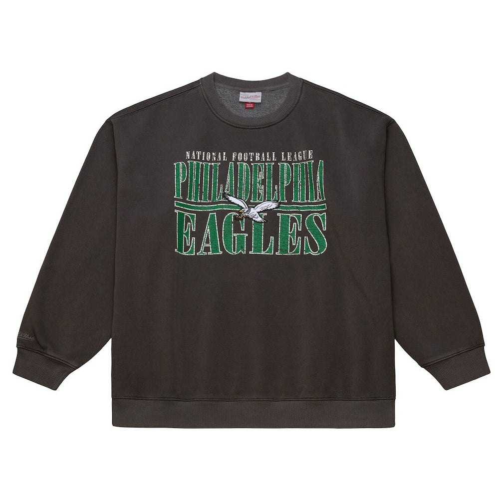Philadelphia Eagles Downtown Crew Vintage Logo Sweatshirt - Black Sweatshirts
