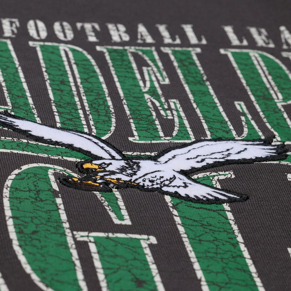 Philadelphia Eagles Downtown Crew Vintage Logo Sweatshirt - Black Sweatshirts