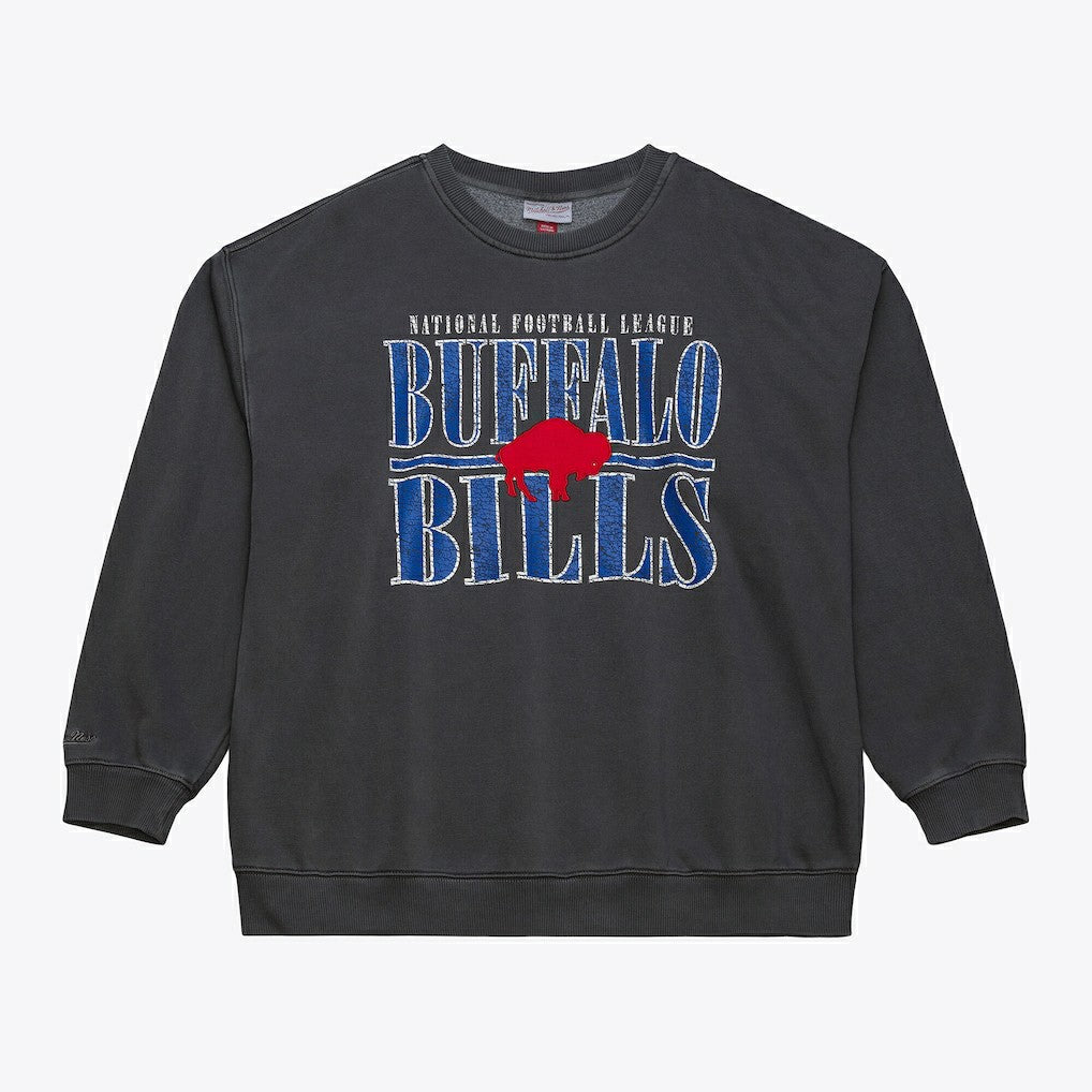 Buffalo Bills Downtown Crew Vintage Logo Sweatshirt - Black Sweatshirts