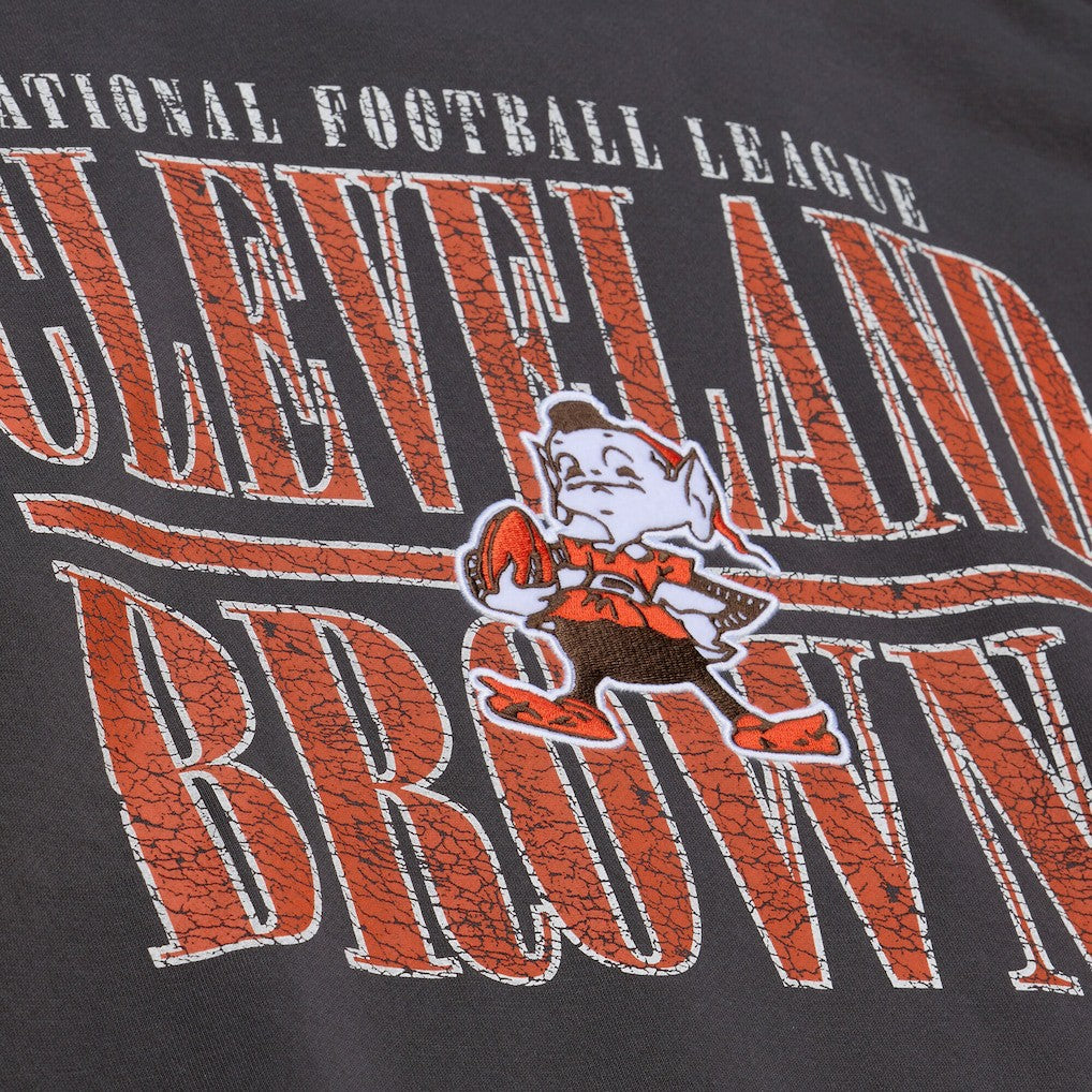 Cleveland Browns Downtown Crew Vintage Logo Sweatshirt - Black Sweatshirts