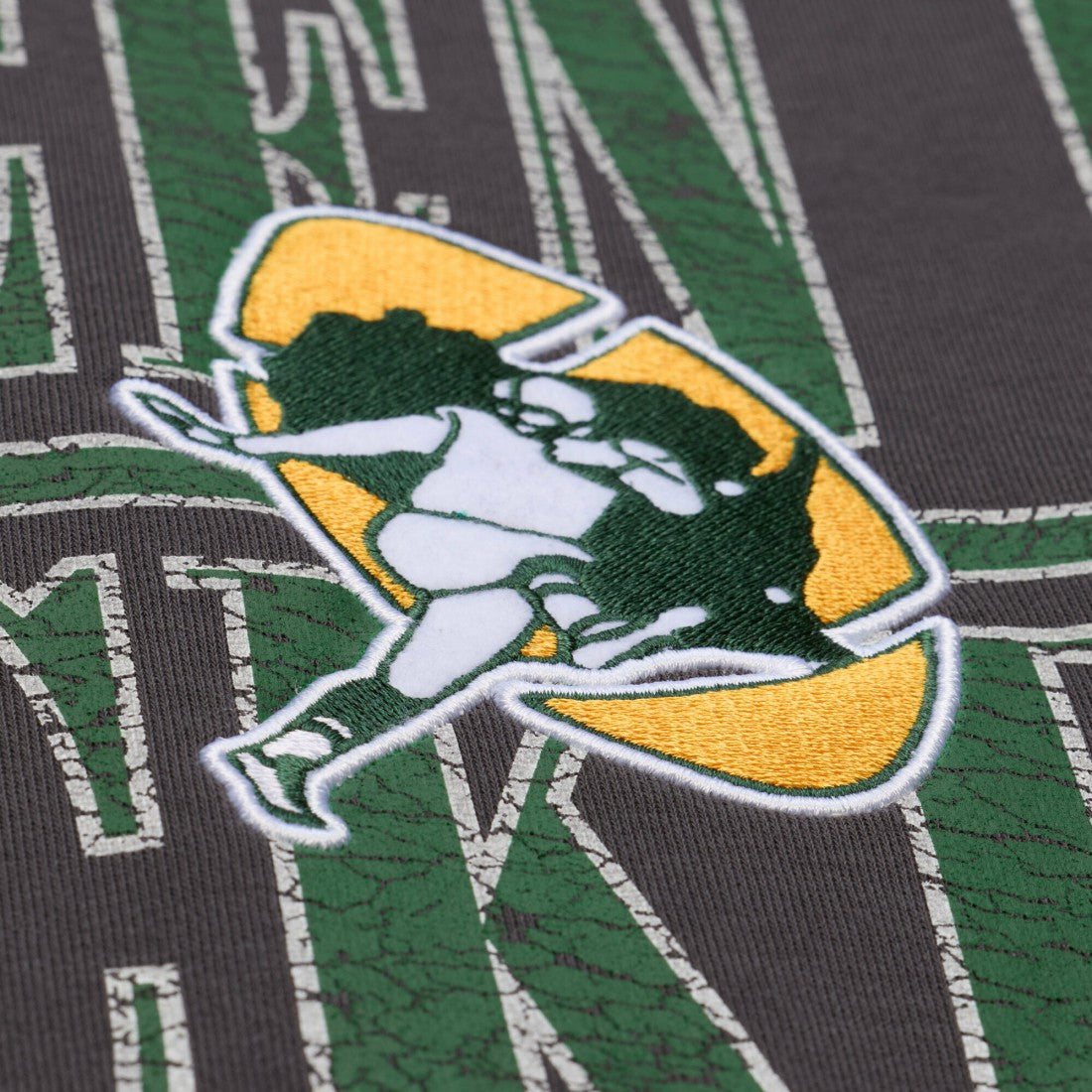 Green Bay Packers Downtown Crew Vintage Logo Sweatshirt - Black Sweatshirts