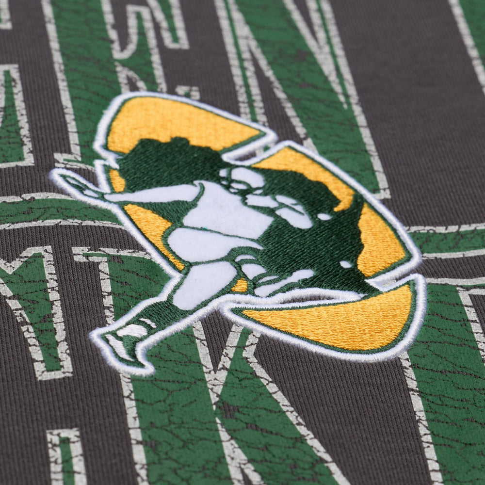 Green Bay Packers Downtown Crew Vintage Logo Sweatshirt - Black Sweatshirts