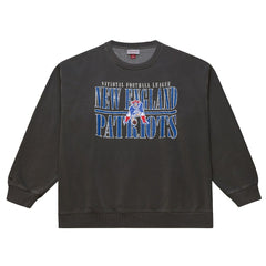 New England Patriots Downtown Crew Vintage Logo Sweatshirt - Black Sweatshirts