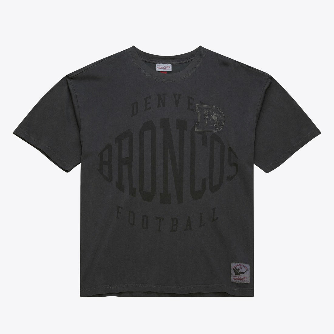 Denver Broncos Downtown Collection Premium Vintage Logo T-Shirt - Black T-shirts