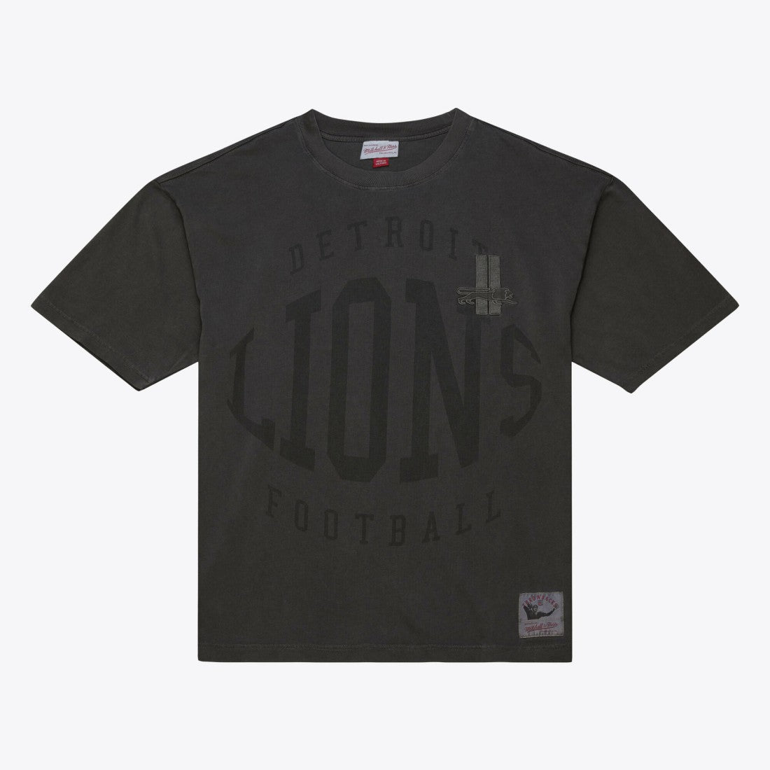 Detroit Lions Downtown Collection Premium Vintage Logo T-Shirt - Black T-shirts