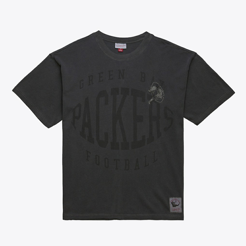 Green Bay Packers Downtown Collection Premium Vintage Logo T-Shirt - Black T-shirts