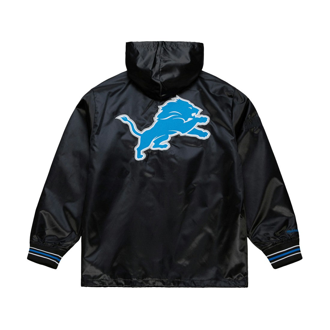 Detroit Lions Downtown Satin Full-Snap Hooded Jacket - Black Jackets