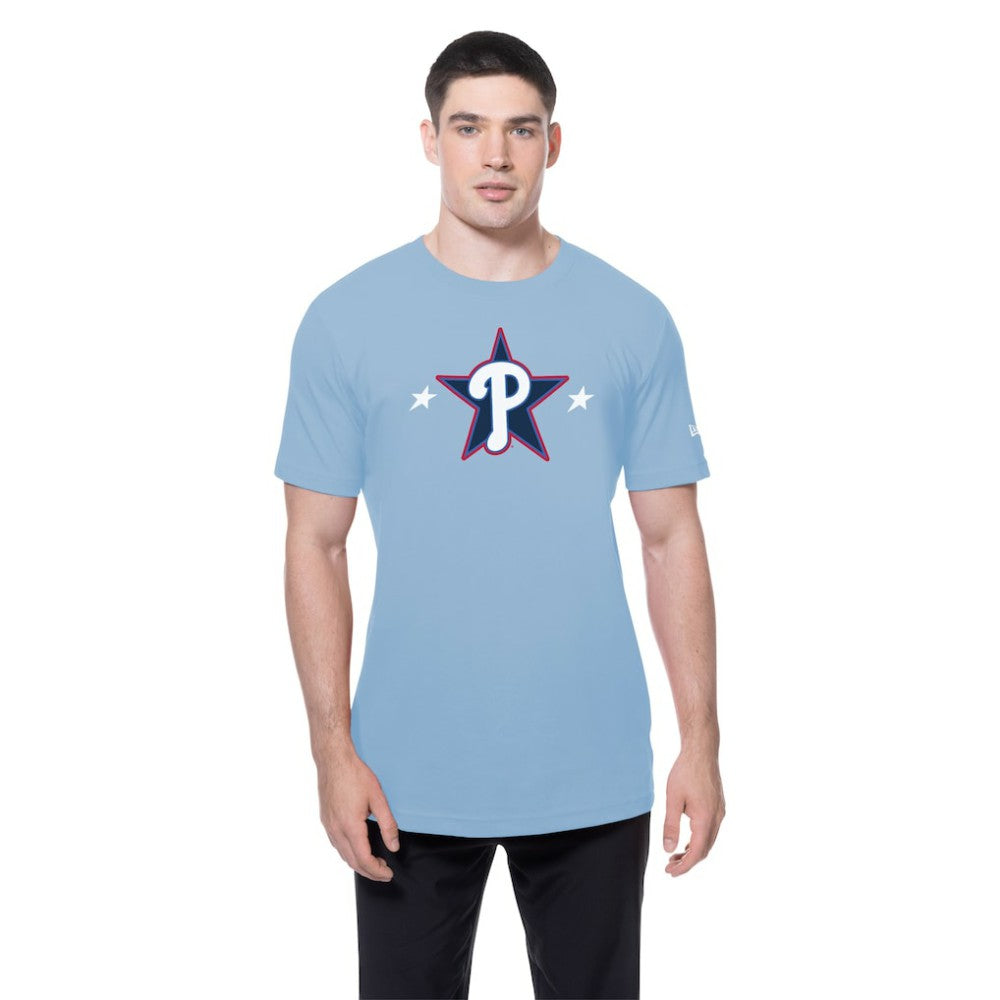 Philadelphia Phillies New Era 2025 MLB All-Star Game Workout T-Shirt - Light Blue T-shirts