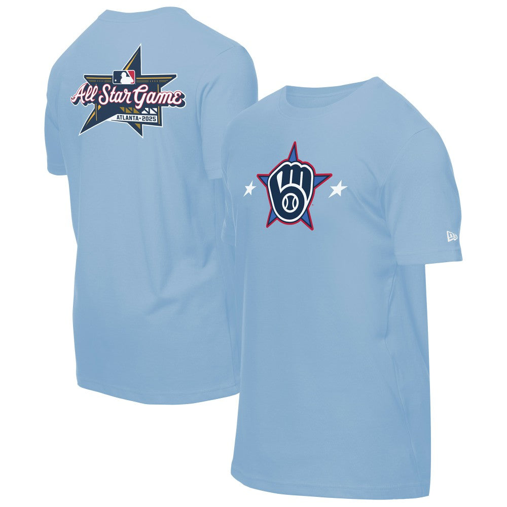 Milwaukee Brewers New Era 2025 MLB All-Star Game Workout T-Shirt - Light Blue T-shirts