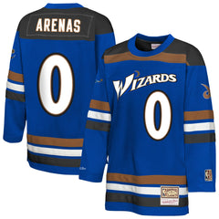 Gilbert Arenas Washington Wizards Youth Maxxed Out 2.0 Fashion Hockey Jersey Blue - Mitchell & Ness
