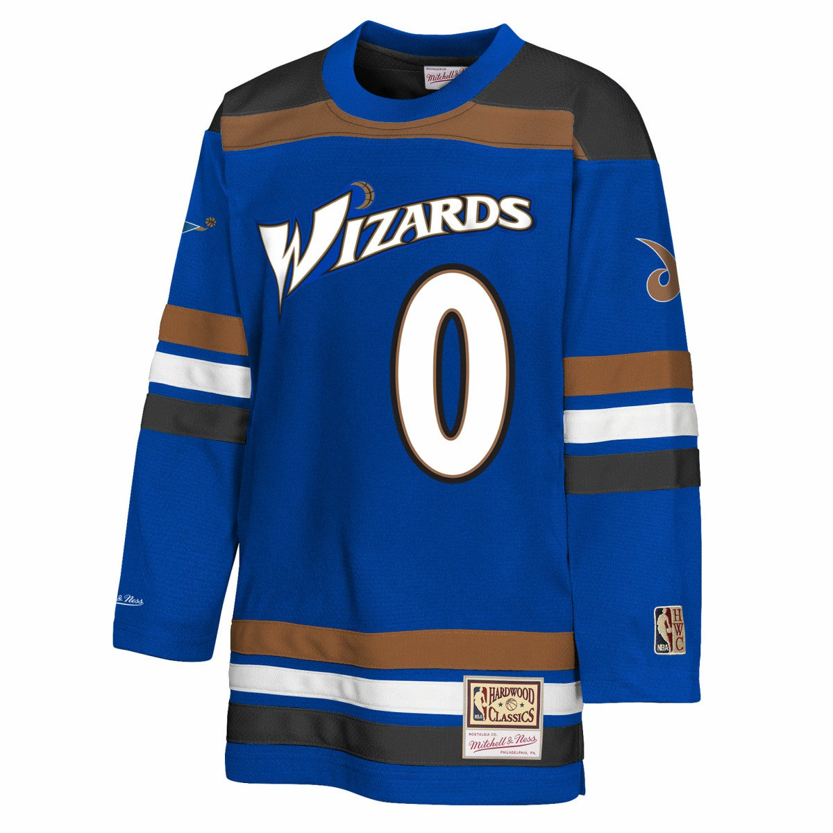 Gilbert Arenas Washington Wizards Youth Maxxed Out 2.0 Fashion Hockey Jersey Blue - Mitchell & Ness