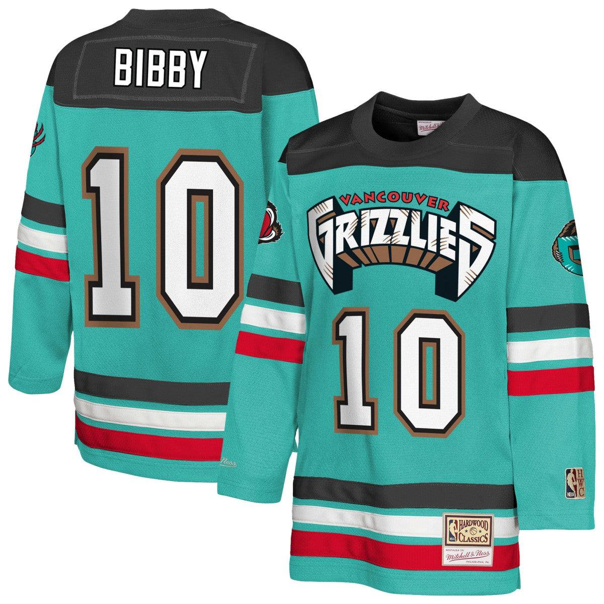 Mike Bibby Memphis Grizzlies Youth Maxxed Out 2.0 Fashion Hockey Jersey Turquoise - Mitchell & Ness