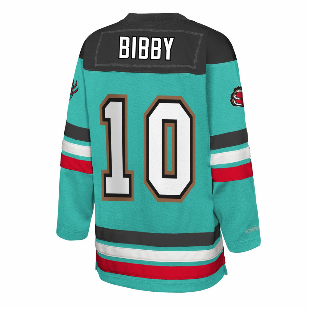 Mike Bibby Memphis Grizzlies Youth Maxxed Out 2.0 Fashion Hockey Jersey Turquoise - Mitchell & Ness