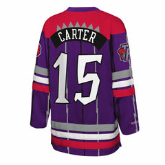 Vince Carter Toronto Raptors Youth Maxxed Out 2.0 Fashion Hockey Jersey Purple - Mitchell & Ness