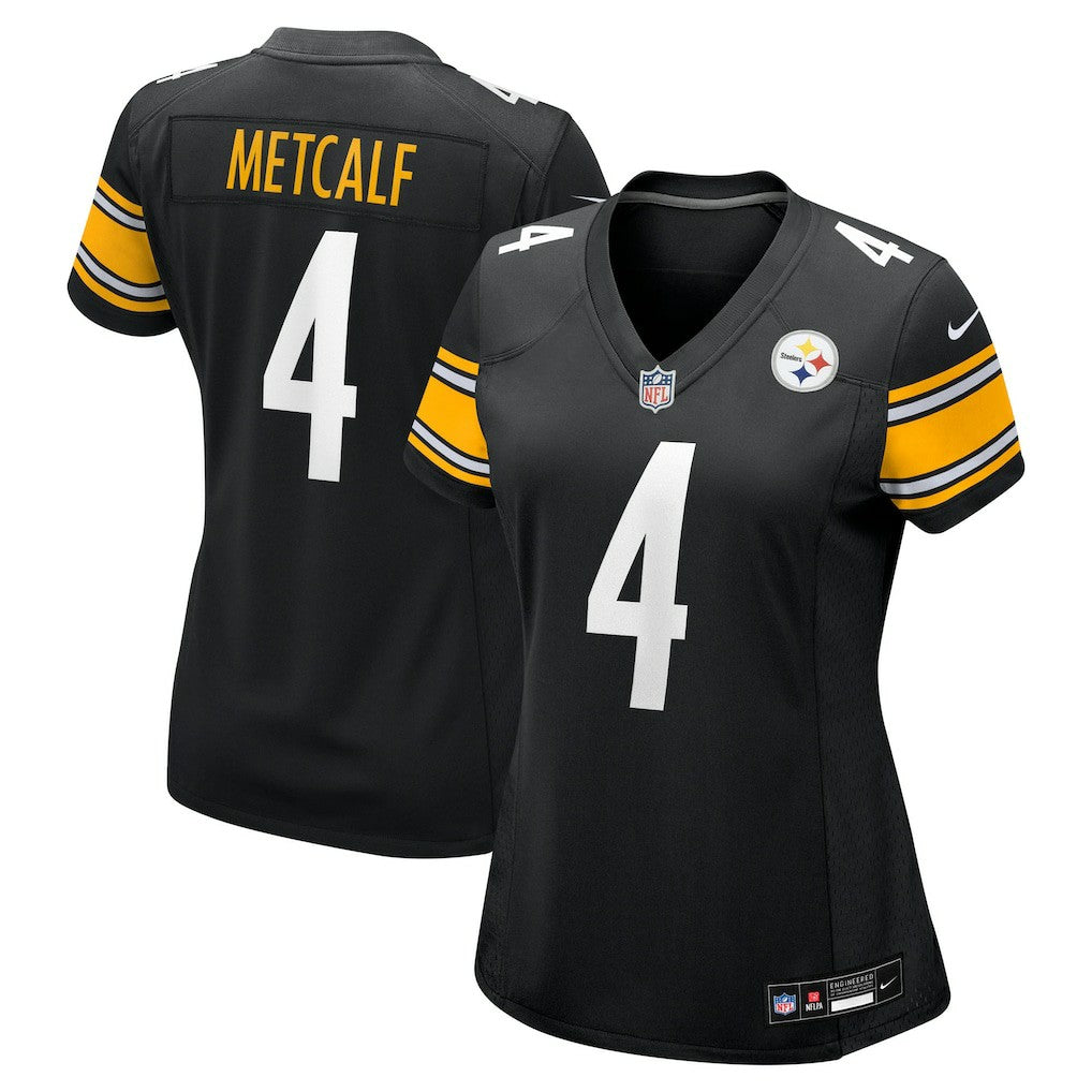 DK Metcalf Pittsburgh Steelers Women's Team Game Jersey - Black Jerseys