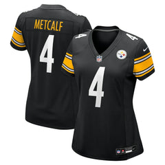 DK Metcalf Pittsburgh Steelers Women's Team Game Jersey - Black Jerseys