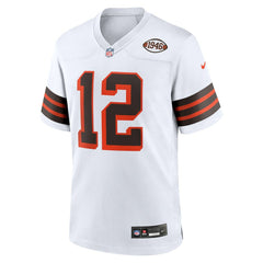 Shedeur Sanders Cleveland Browns 2025 NFL Draft 2nd Alternate Game Jersey - White Jerseys