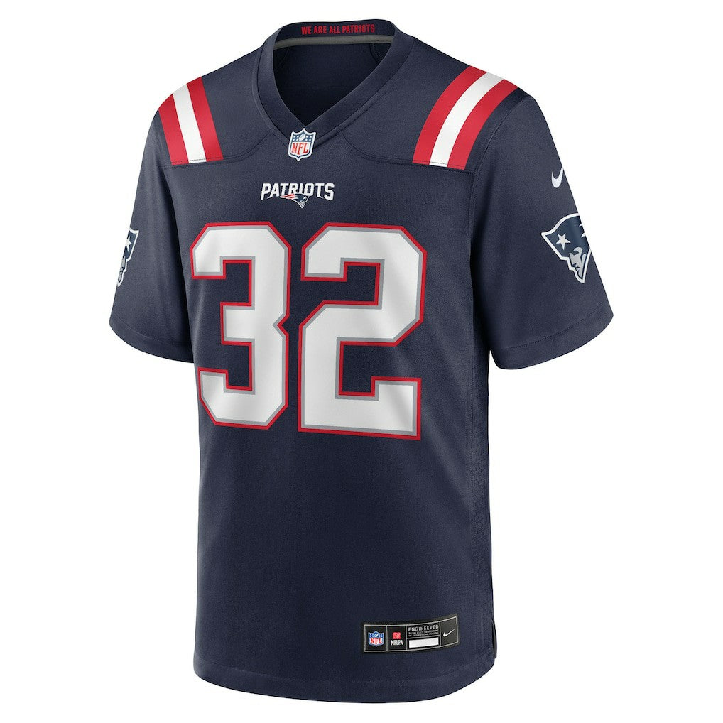 TreVeyon Henderson New England Patriots 2025 NFL Draft Game Jersey - Navy Jerseys