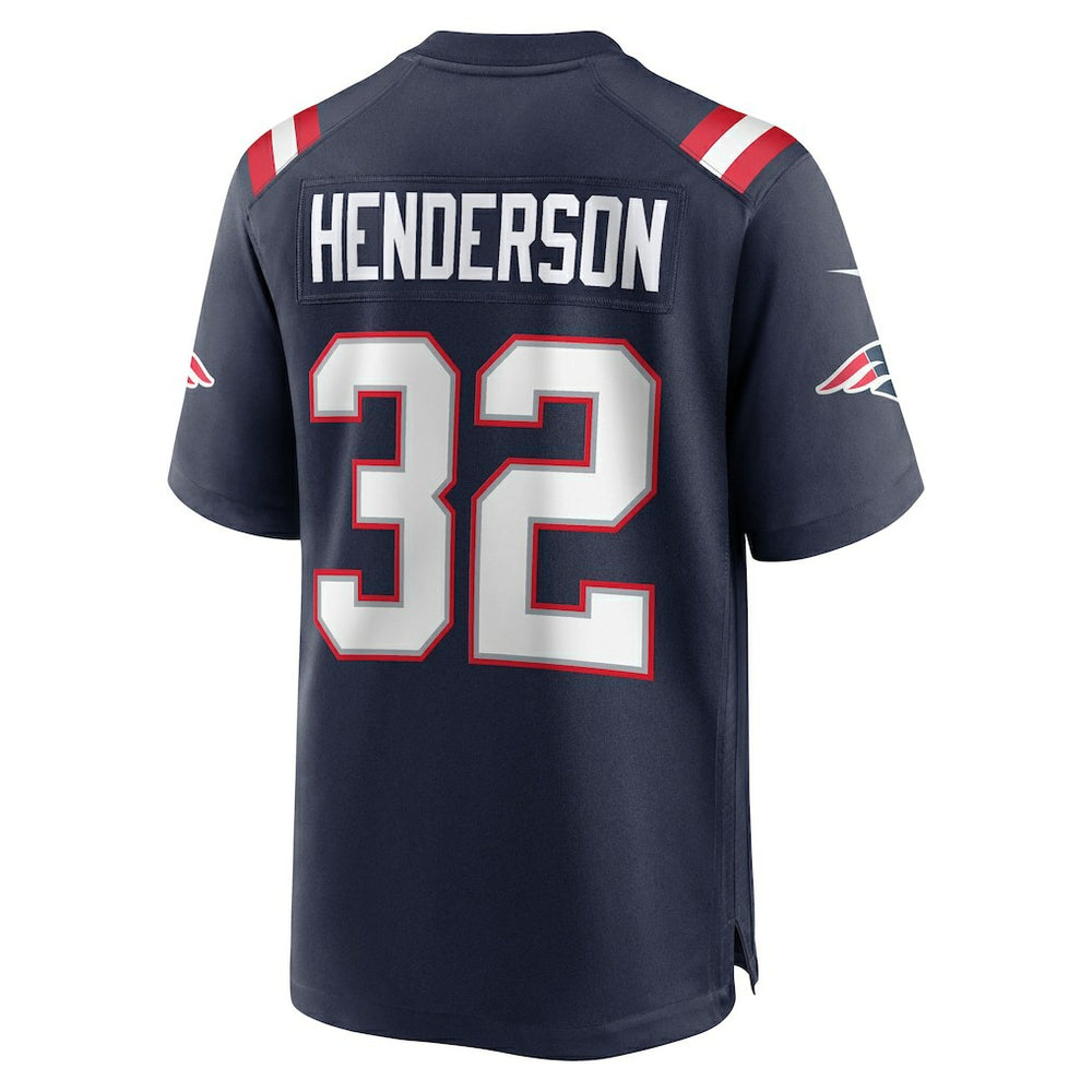 TreVeyon Henderson New England Patriots 2025 NFL Draft Game Jersey - Navy Jerseys
