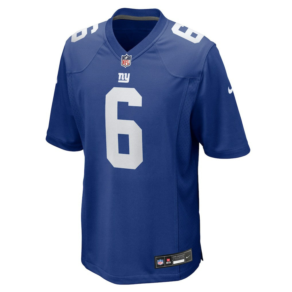 Jaxson Dart New York Giants 2025 NFL Draft First Round Pick Game Jersey - Royal Jerseys