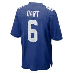 Jaxson Dart New York Giants 2025 NFL Draft First Round Pick Game Jersey - Royal Jerseys