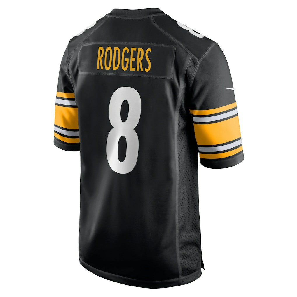 Aaron Rodgers Pittsburgh Steelers Game Jersey - Black Jerseys