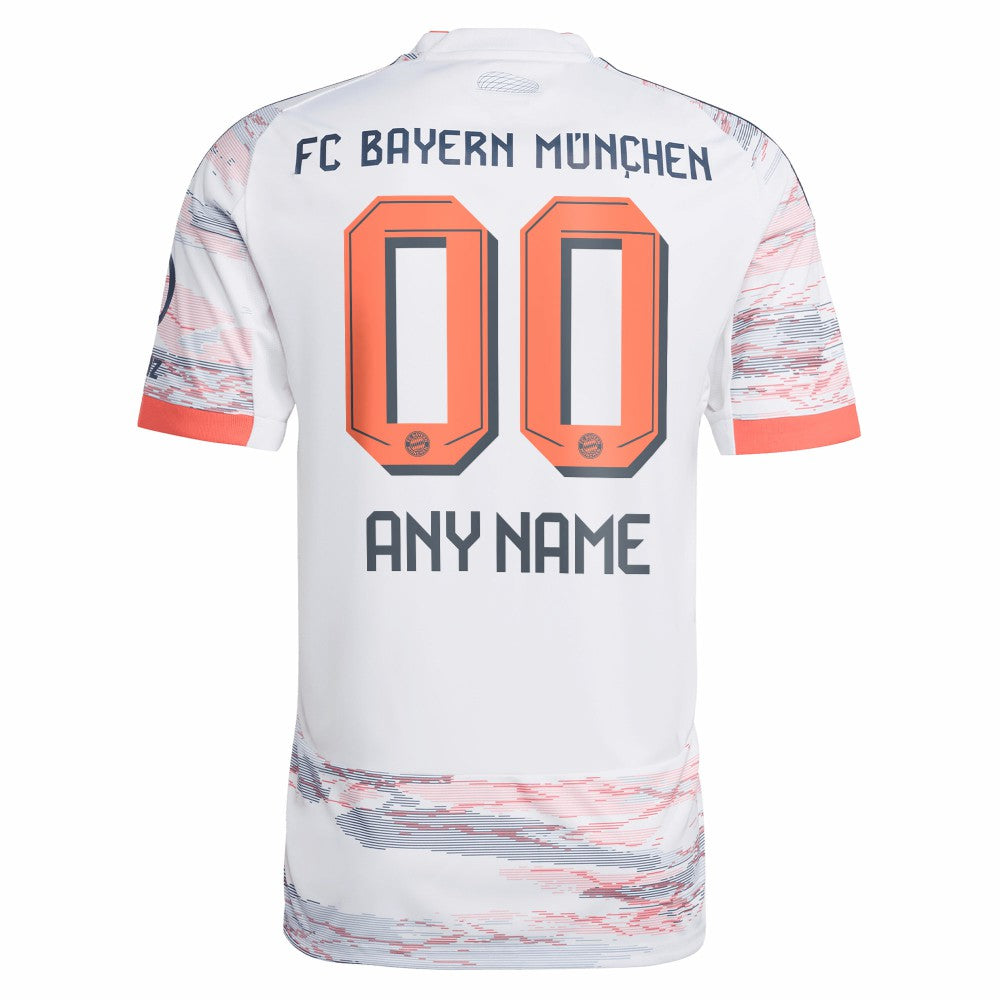 Bayern Munich 2025/26 Away Replica Custom Jersey White - Adidas cheap