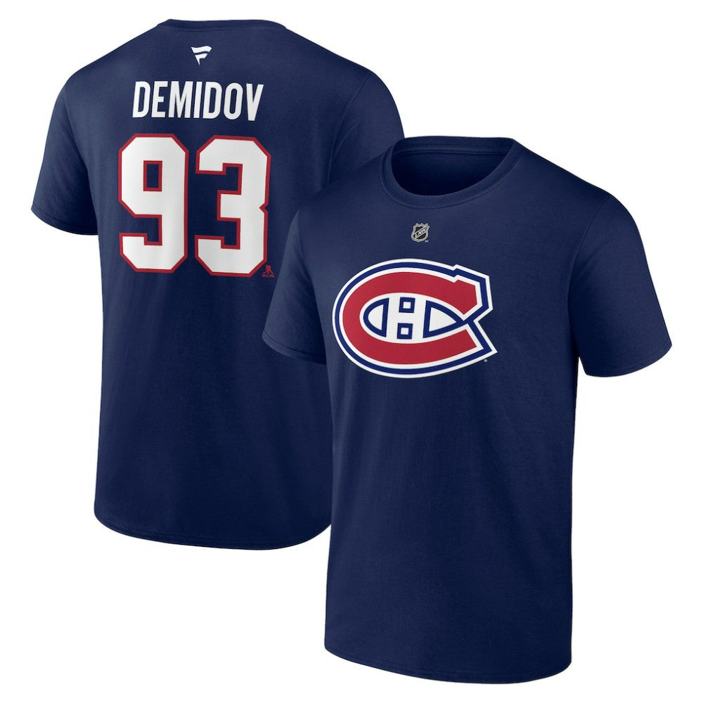 Ivan Demidov Montreal Canadiens Fanatics Authentic Stack Name & Number T-Shirt - Navy | US 203103471