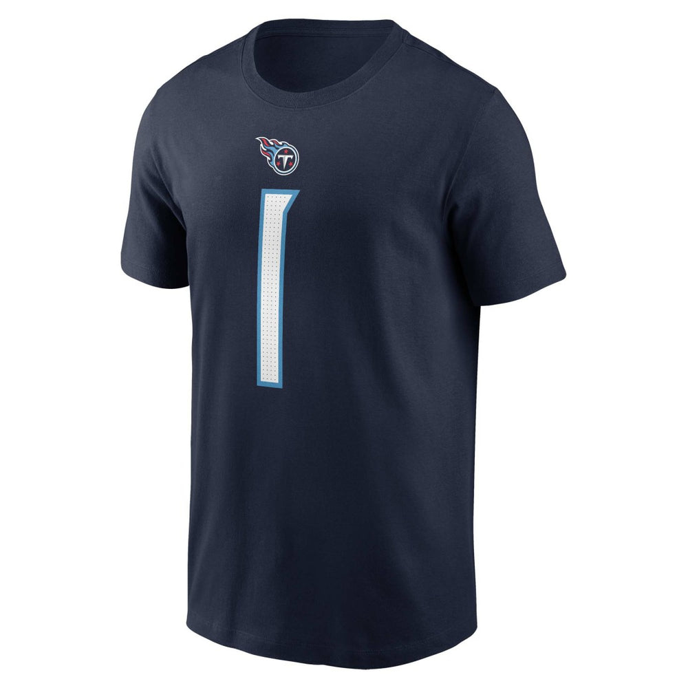 Cameron Ward Tennessee Titans Name & Number T-Shirt - Navy T-shirts