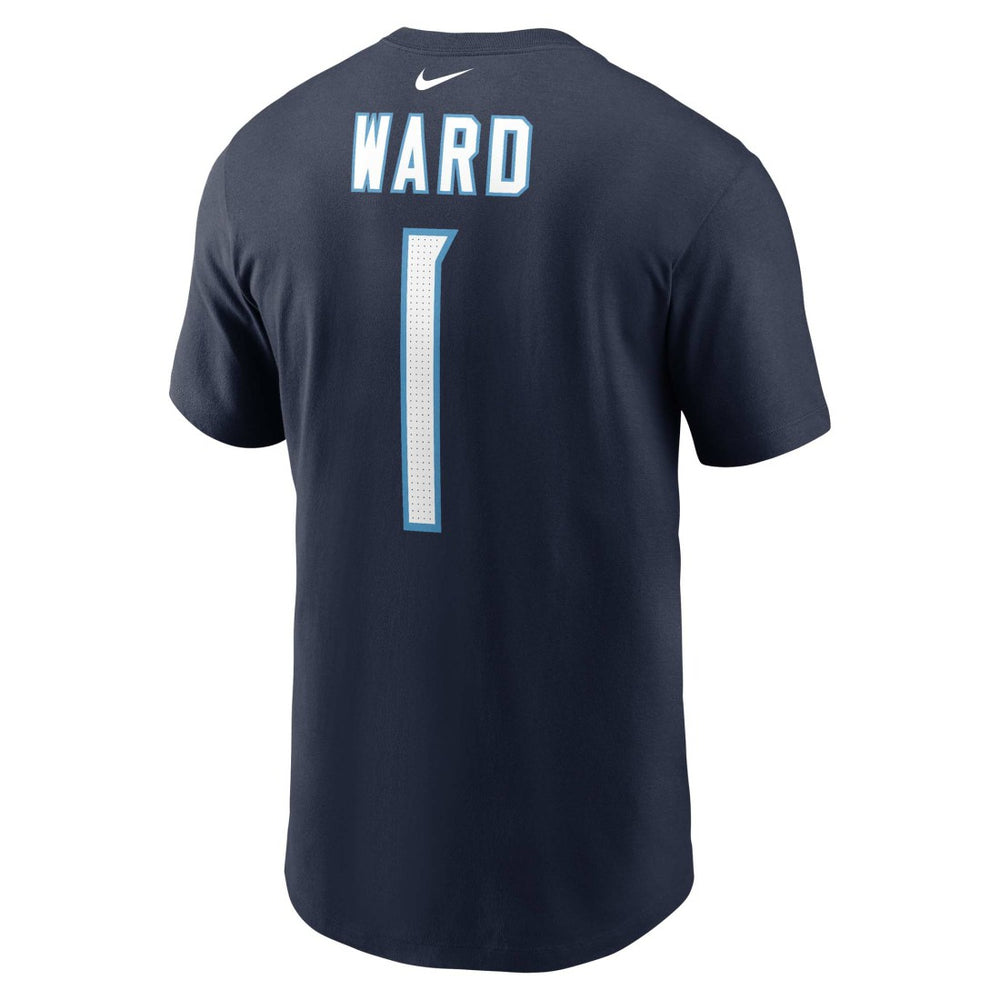 Cameron Ward Tennessee Titans Name & Number T-Shirt - Navy T-shirts