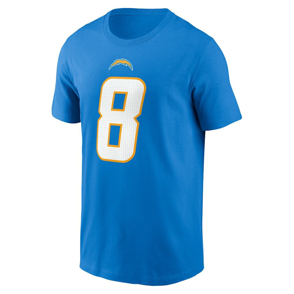 Omarion Hampton Los Angeles Chargers Name & Number T-Shirt - Powder Blue T-shirts
