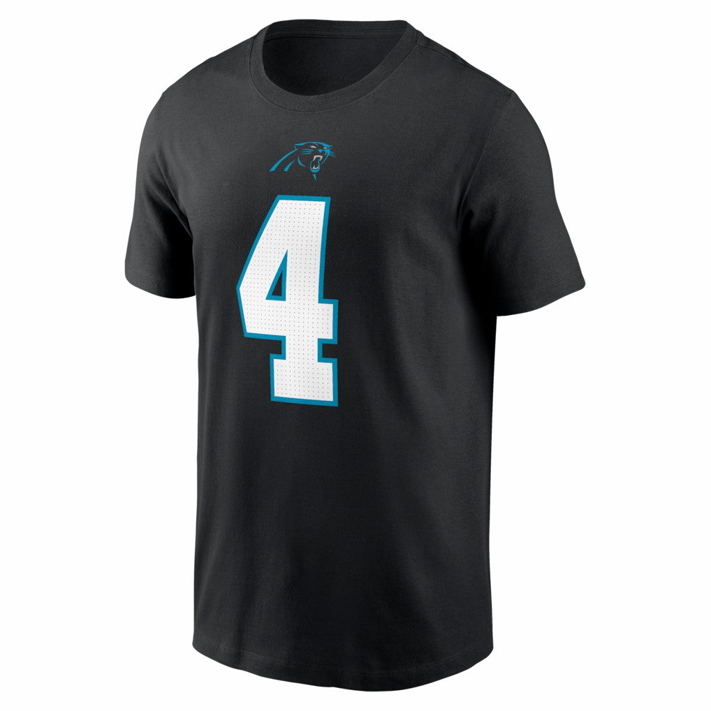Tetairoa McMillan Carolina Panthers Name & Number T-Shirt - Black T-shirts