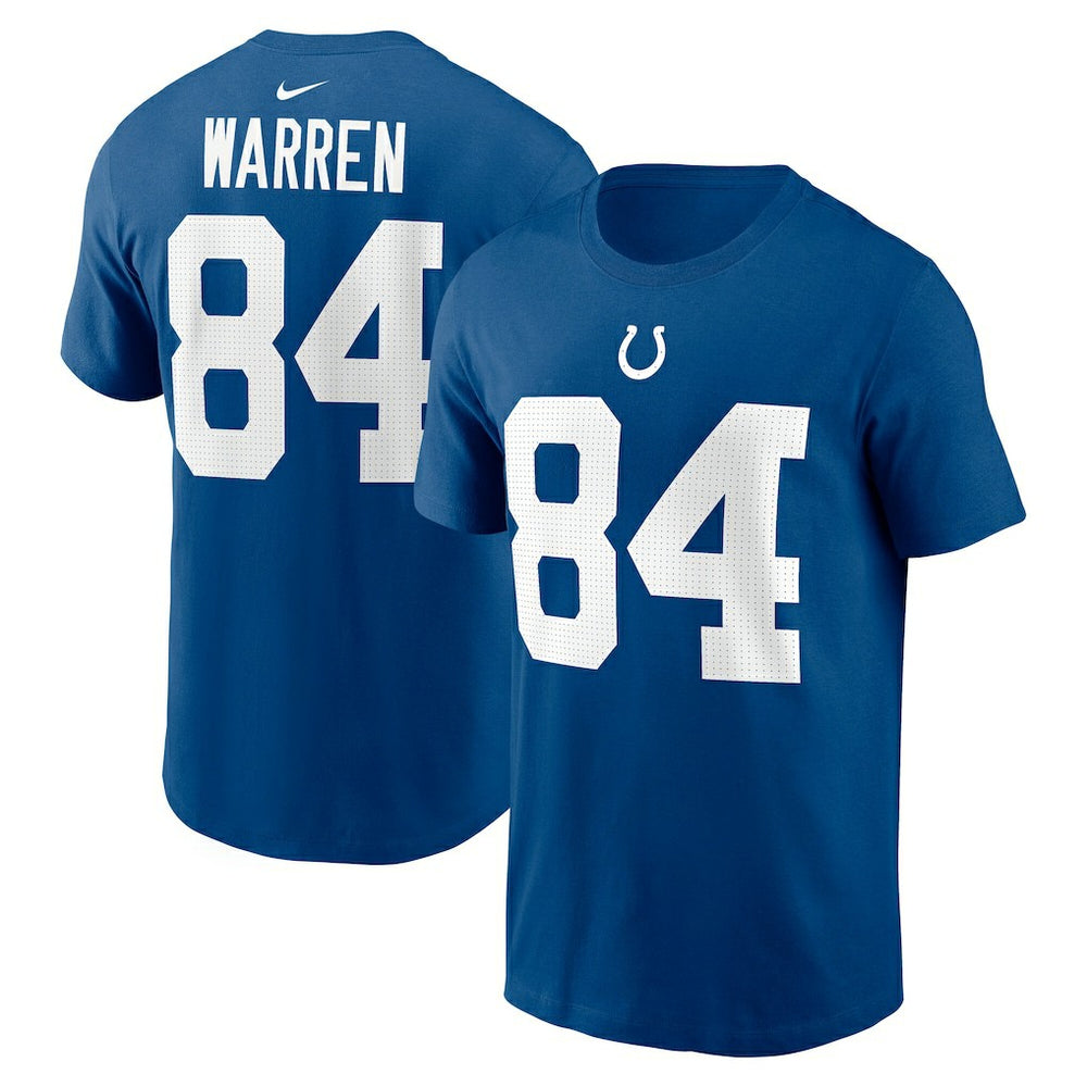 Tyler Warren Indianapolis Colts Name & Number T-Shirt - Royal T-shirts