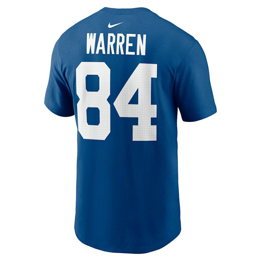 Tyler Warren Indianapolis Colts Name & Number T-Shirt - Royal T-shirts