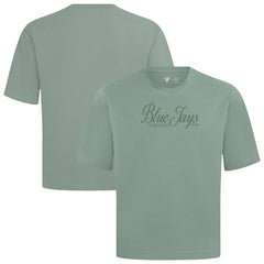 Toronto Blue Jays Levelwear Ethereal Oversized Luxe Signature Knit T-Shirt - Green T-shirts
