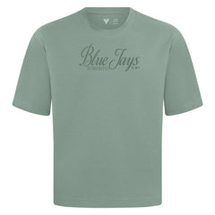 Toronto Blue Jays Levelwear Ethereal Oversized Luxe Signature Knit T-Shirt - Green T-shirts