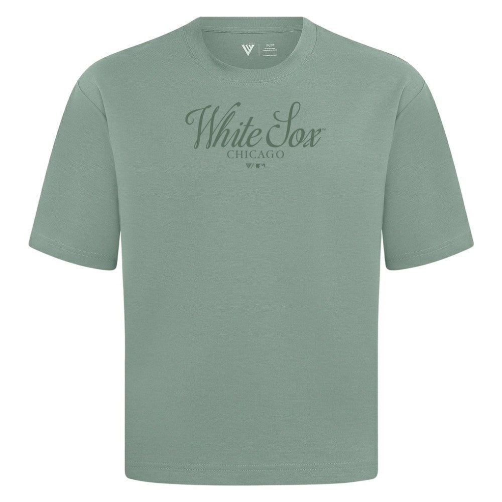 Chicago White Sox Levelwear Ethereal Oversized Luxe Signature Knit T-Shirt - Green T-shirts