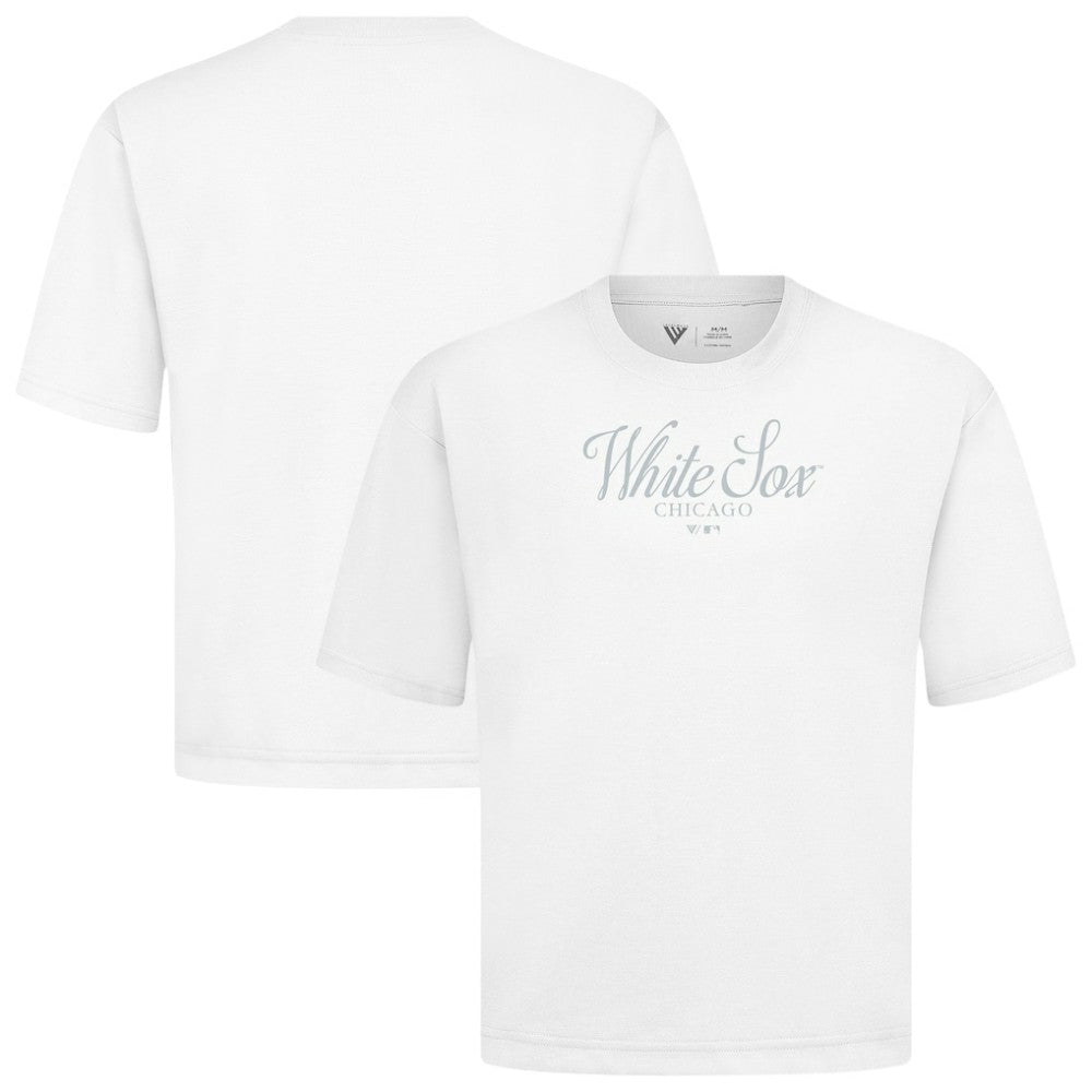 Chicago White Sox Levelwear Ethereal Oversized Luxe Signature Knit T-Shirt - White T-shirts