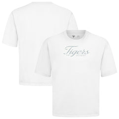 Detroit Tigers Levelwear Ethereal Oversized Luxe Signature Knit T-Shirt - White T-shirts