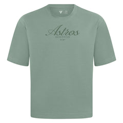 Houston Astros Levelwear Ethereal Oversized Luxe Signature Knit T-Shirt - Green T-shirts