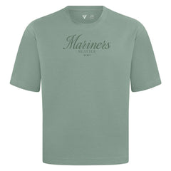 Seattle Mariners Levelwear Ethereal Oversized Luxe Signature Knit T-Shirt - Green T-shirts