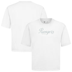 Texas Rangers Levelwear Ethereal Oversized Luxe Signature Knit T-Shirt - White T-shirts
