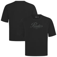 Pittsburgh Pirates Levelwear Ethereal Oversized Luxe Signature Knit T-Shirt - Black T-shirts